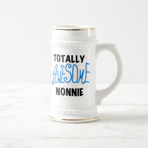 Totaal Geweldige Nonnie Blue Tekst Tshirts en gesc Bierpul