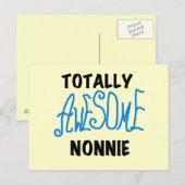 Totaal Geweldige Nonnie Blue Tekst Tshirts en gesc Briefkaart (Voorkant / Achterkant)
