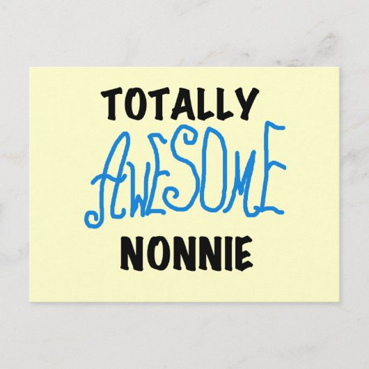 Totaal Geweldige Nonnie Blue Tekst Tshirts en gesc Briefkaart (Voorkant)