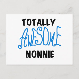Totaal Geweldige Nonnie Blue Tekst Tshirts en gesc Briefkaart