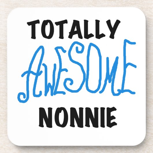 Totaal Geweldige Nonnie Blue Tekst Tshirts en gesc Drankjes Onderzetter (Voorkant)