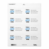 Totaal Geweldige Nonnie Blue Tekst Tshirts en gesc Etiket (Full Sheet)