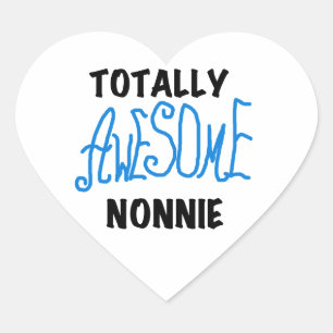 Totaal Geweldige Nonnie Blue Tekst Tshirts en gesc Hart Sticker