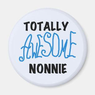 Totaal Geweldige Nonnie Blue Tekst Tshirts en gesc Magneet