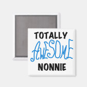 Totaal Geweldige Nonnie Blue Tekst Tshirts en gesc Magneet (Voorkant / Achterkant)