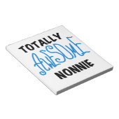 Totaal Geweldige Nonnie Blue Tekst Tshirts en gesc Notitieblok (Schuin)