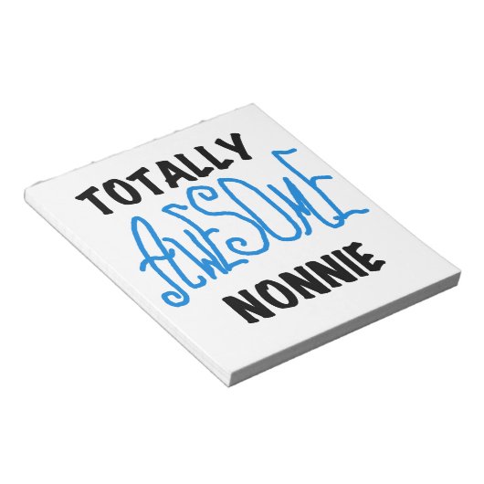 Totaal Geweldige Nonnie Blue Tekst Tshirts en gesc Notitieblok (Schuin)