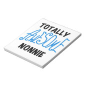 Totaal Geweldige Nonnie Blue Tekst Tshirts en gesc Notitieblok (Linkerzijde)