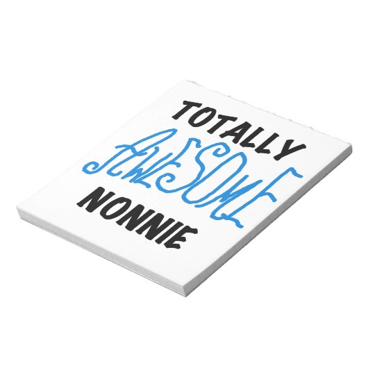 Totaal Geweldige Nonnie Blue Tekst Tshirts en gesc Notitieblok (Linkerzijde)