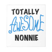 Totaal Geweldige Nonnie Blue Tekst Tshirts en gesc Notitieblok (Voorkant)