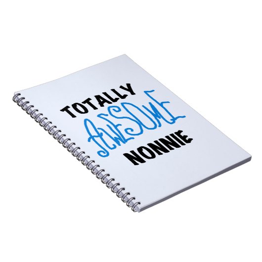 Totaal Geweldige Nonnie Blue Tekst Tshirts en gesc Notitieboek (Rechterzijde)