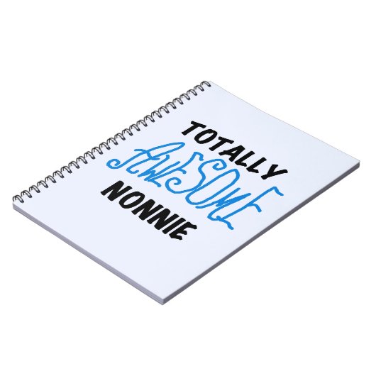 Totaal Geweldige Nonnie Blue Tekst Tshirts en gesc Notitieboek (Linkerzijde)