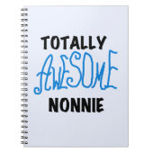 Totaal Geweldige Nonnie Blue Tekst Tshirts en gesc Notitieboek (Voorkant)