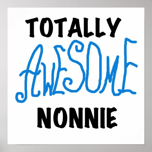 Totaal Geweldige Nonnie Blue Tekst Tshirts en gesc Poster (Voorkant)