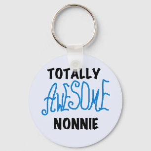 Totaal Geweldige Nonnie Blue Tekst Tshirts en gesc Sleutelhanger