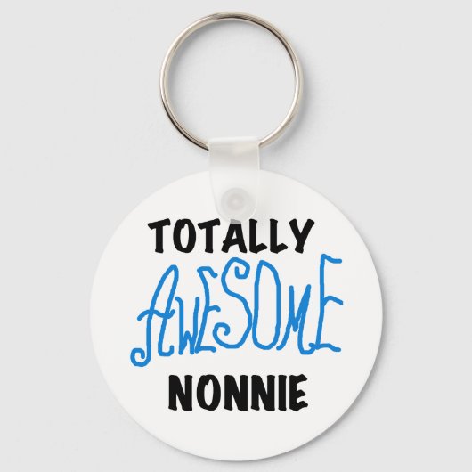 Totaal Geweldige Nonnie Blue Tekst Tshirts en gesc Sleutelhanger (Voorkant)