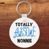 Totaal Geweldige Nonnie Blue Tekst Tshirts en gesc Sleutelhanger (Voorkant)