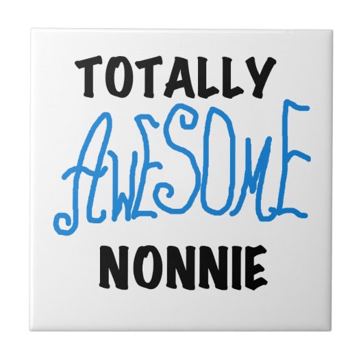 Totaal Geweldige Nonnie Blue Tekst Tshirts en gesc Tegeltje (Voorkant)