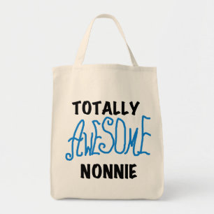 Totaal Geweldige Nonnie Blue Tekst Tshirts en gesc Tote Bag