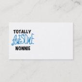 Totaal Geweldige Nonnie Blue Tekst Tshirts en gesc Visitekaartje (Achterkant)