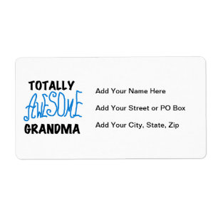 Totaal Geweldige Oma - Blauwe T-shirts en Giften Etiket
