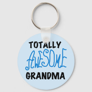 Totaal Geweldige Oma - Blauwe T-shirts en Giften Sleutelhanger
