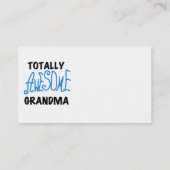 Totaal Geweldige Oma - Blauwe T-shirts en Giften Visitekaartje (Achterkant)