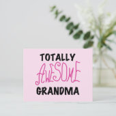 Totaal Geweldige Oma - Roze T-shirts en Giften Briefkaart (Staand voorkant)