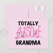 Totaal Geweldige Oma - Roze T-shirts en Giften Briefkaart (Voorkant / Achterkant)