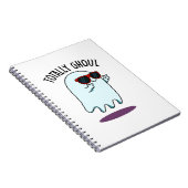 Totaal Griezelfreak Grappige Koele Halloween Geest Notitieboek (Rechterzijde)