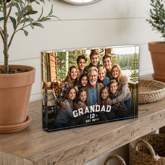 Totaal Grootouders Foto Varsity Grootvader Jaar Er
