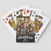 Totaal Grootouders Foto Varsity Grootvader Jaar Er Pokerkaarten (Achterkant)