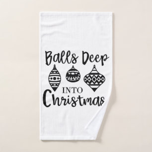 Totaal in Kerstmis Funny Kerstmis Xmas Handdoek