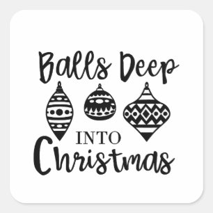 Totaal in Kerstmis Funny Kerstmis Xmas Vierkante Sticker