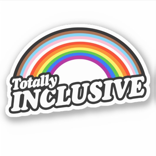 Totaal inclusieve Pride sticker (Voorkant)