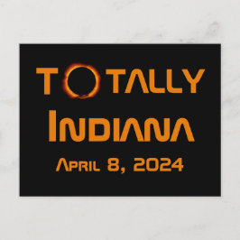 Totaal Indiana 2024 Zonsverduistering Briefkaart