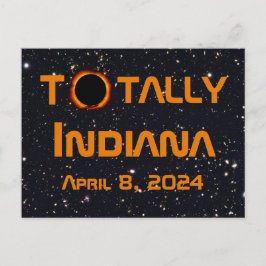 Totaal Indiana 2024 Zonsverduistering Briefkaart