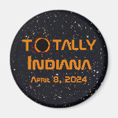 Totaal Indiana 2024 Zonsverduistering Magneet (Voorkant)