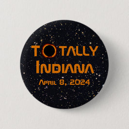 Totaal Indiana 2024 Zonsverduistering Ronde Button 5,7 Cm