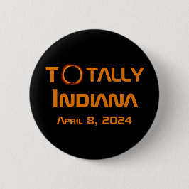 Totaal Indiana 2024 Zonsverduistering Ronde Button 5,7 Cm