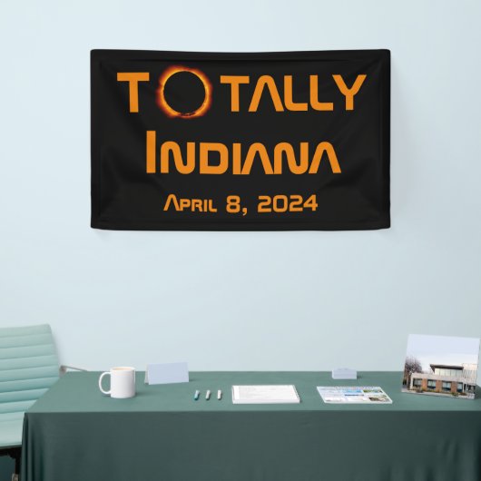 Totaal Indiana 2024 Zonsverduistering Spandoek (Beurs)