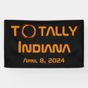 Totaal Indiana 2024 Zonsverduistering Spandoek