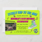 Totaal jaren 80 Retro Verjaardag Uitnodiging (Voorkant)