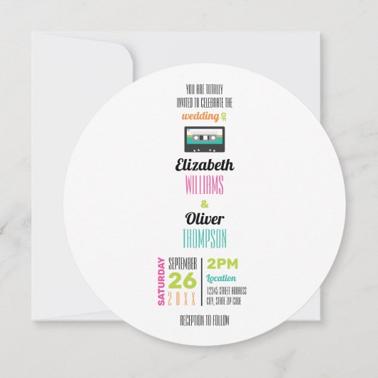 Totaal jaren '80 Roze Harten en Groene Strepen Bru Kaart (Achterkant)