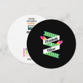 Totaal jaren '80 Roze Harten en Groene Strepen Bru Kaart (Voorkant / Achterkant)