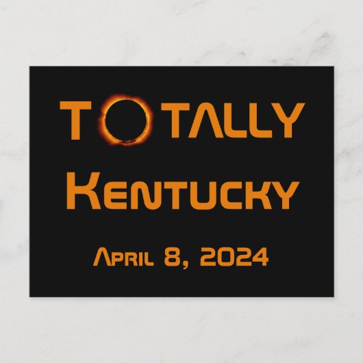 Totaal Kentucky 2024 Zonsverduistering Briefkaart (Voorkant)