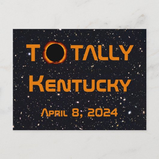Totaal Kentucky 2024 Zonsverduistering Briefkaart (Voorkant)