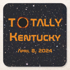 Totaal Kentucky 2024 Zonsverduistering Kartonnen Onderzetters