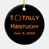 Totaal Kentucky 2024 Zonsverduistering Keramisch Ornament (Achterkant)