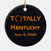 Totaal Kentucky 2024 Zonsverduistering Keramisch Ornament (Achterkant)